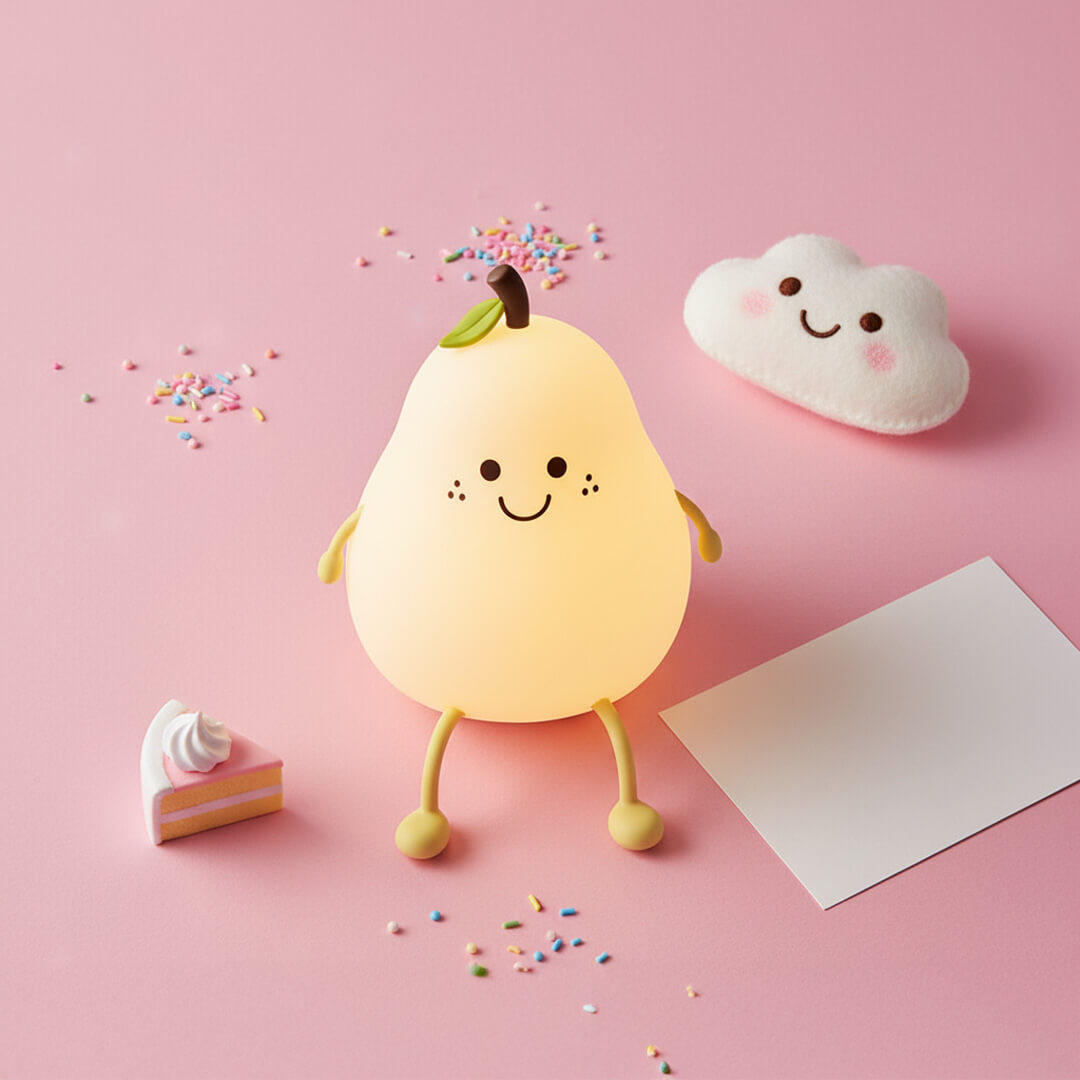 SquishAPear™ Pear Silicone Night Light