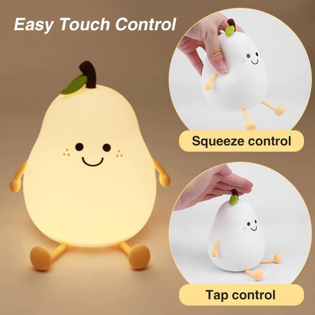 SquishAPear™ Pear Silicone Night Light