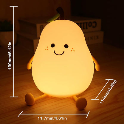 SquishAPear™ Pear Silicone Night Light