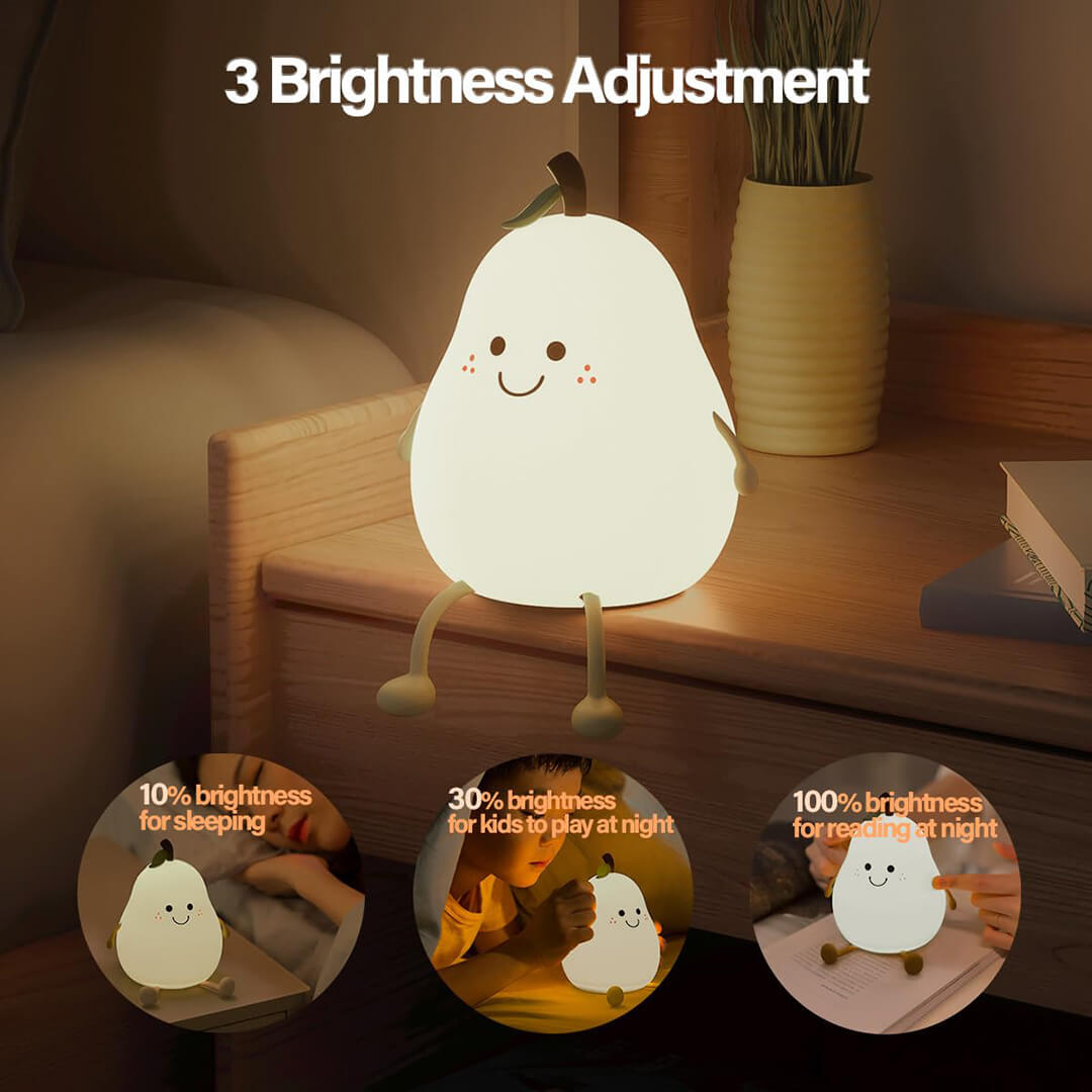 SquishAPear™ Pear Silicone Night Light