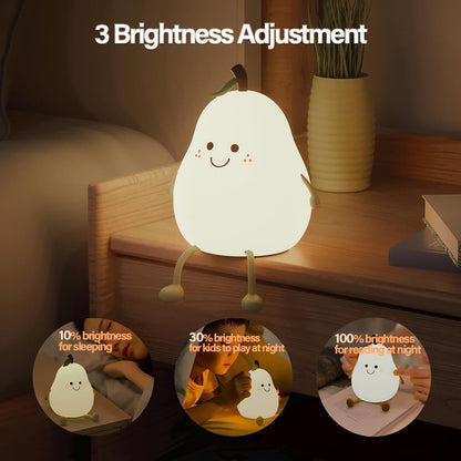 SquishAPear™ Pear Silicone Night Light