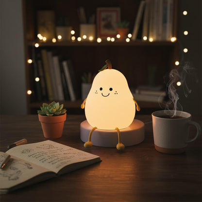 SquishAPear™ Pear Silicone Night Light