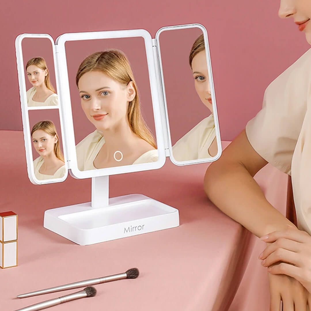 TriGlow™ Illuminated Trifold Vanity Mirror
