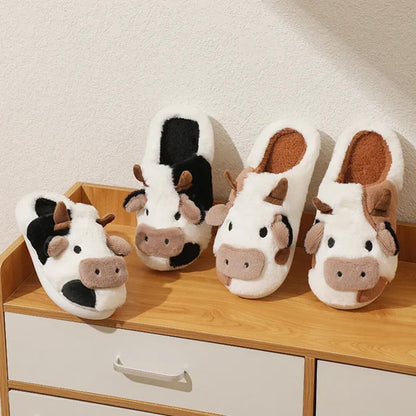 MooMallow™ Fluffy Cow Slippers