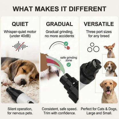 PawCalm™ Silent Dog Nail Grinder