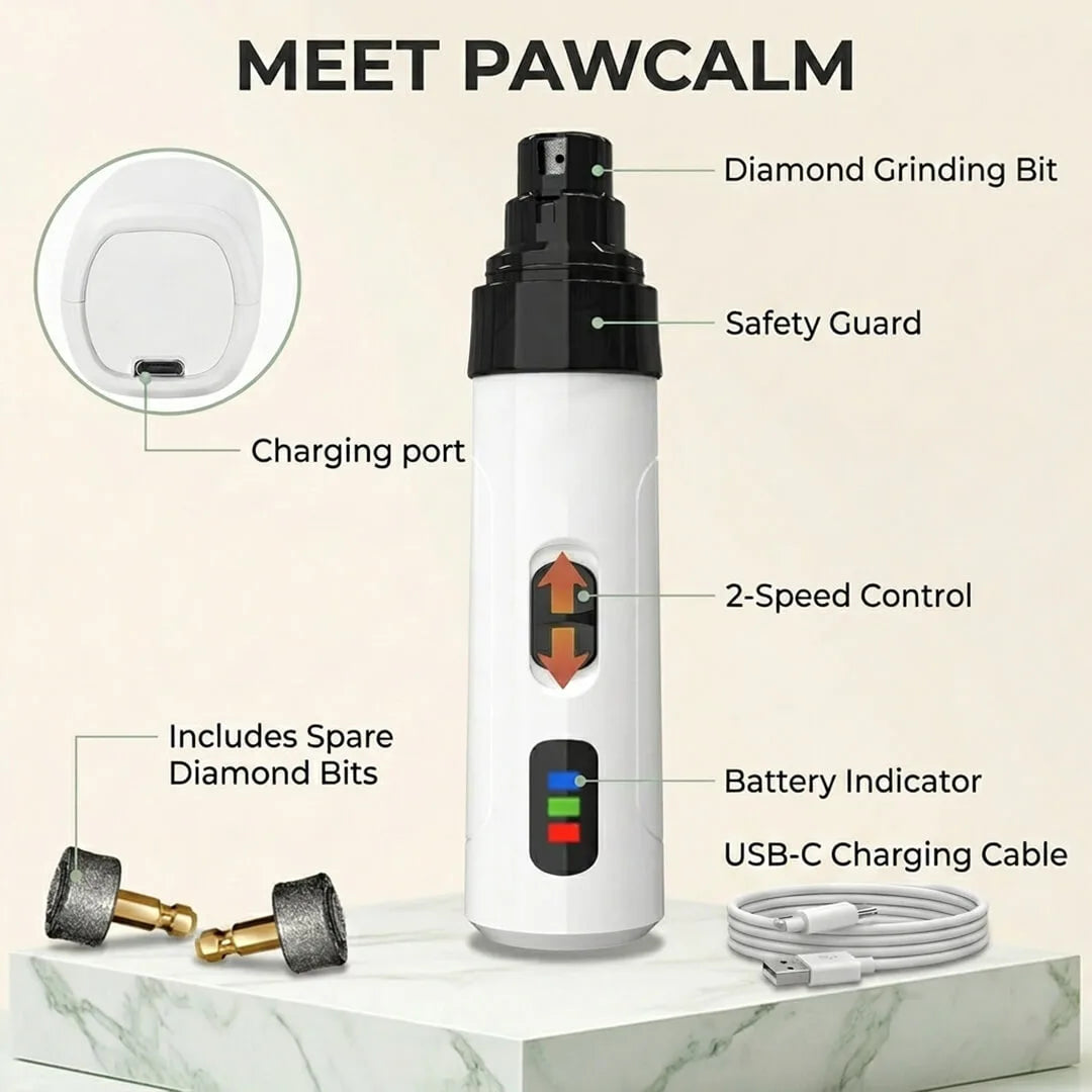 PawCalm™ Silent Dog Nail Grinder